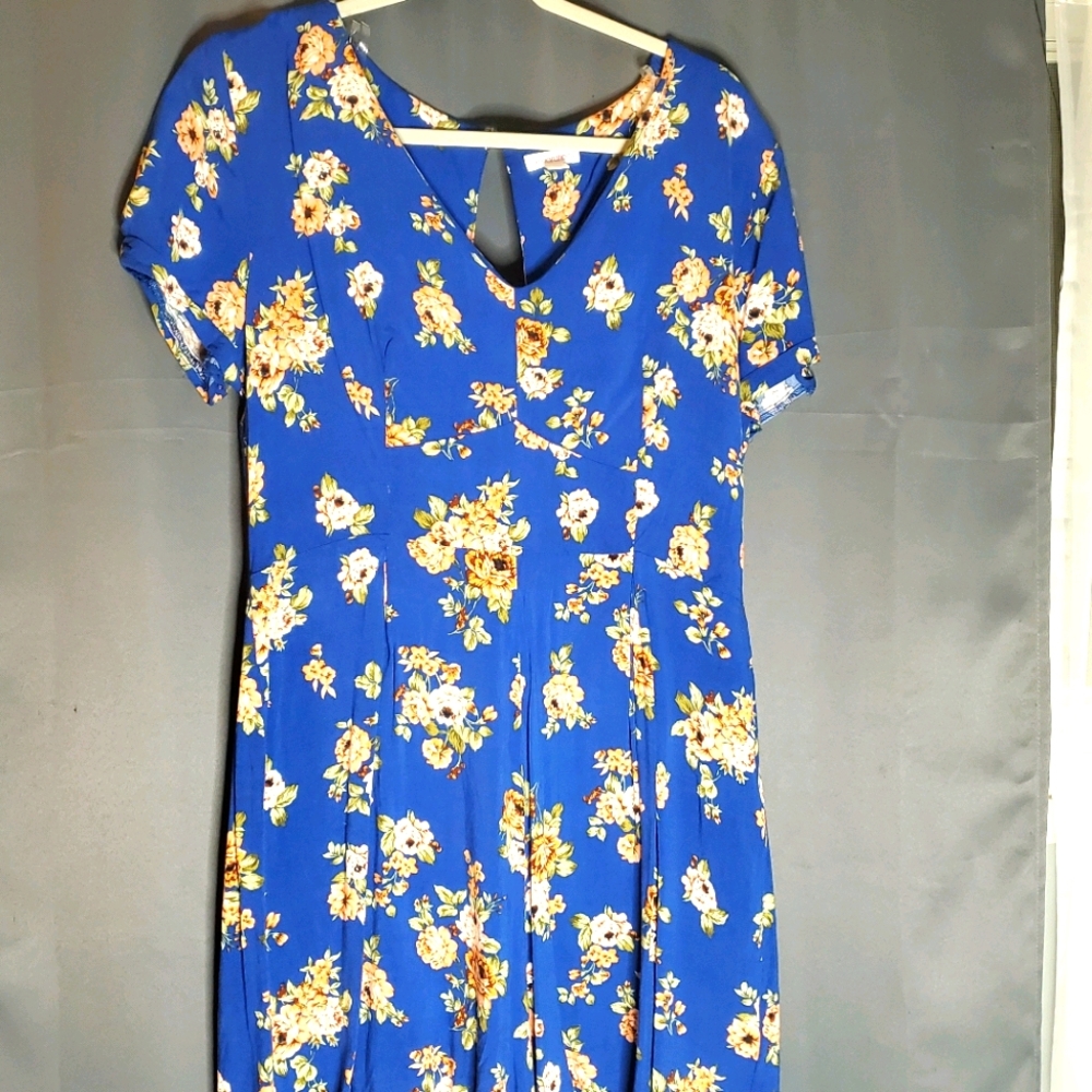 Blue Floral Romper